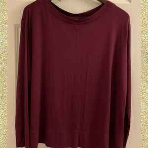 J.Jill Wearever Long Sleeve Top - Size Large - Burgundy